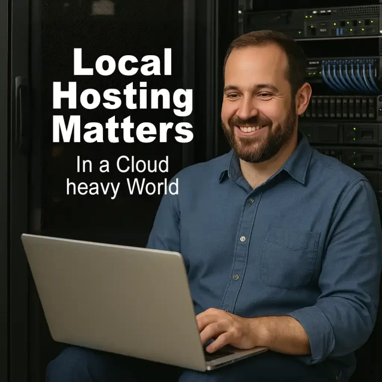 Local technician managing WordPress hosting servers in Western North Carolina