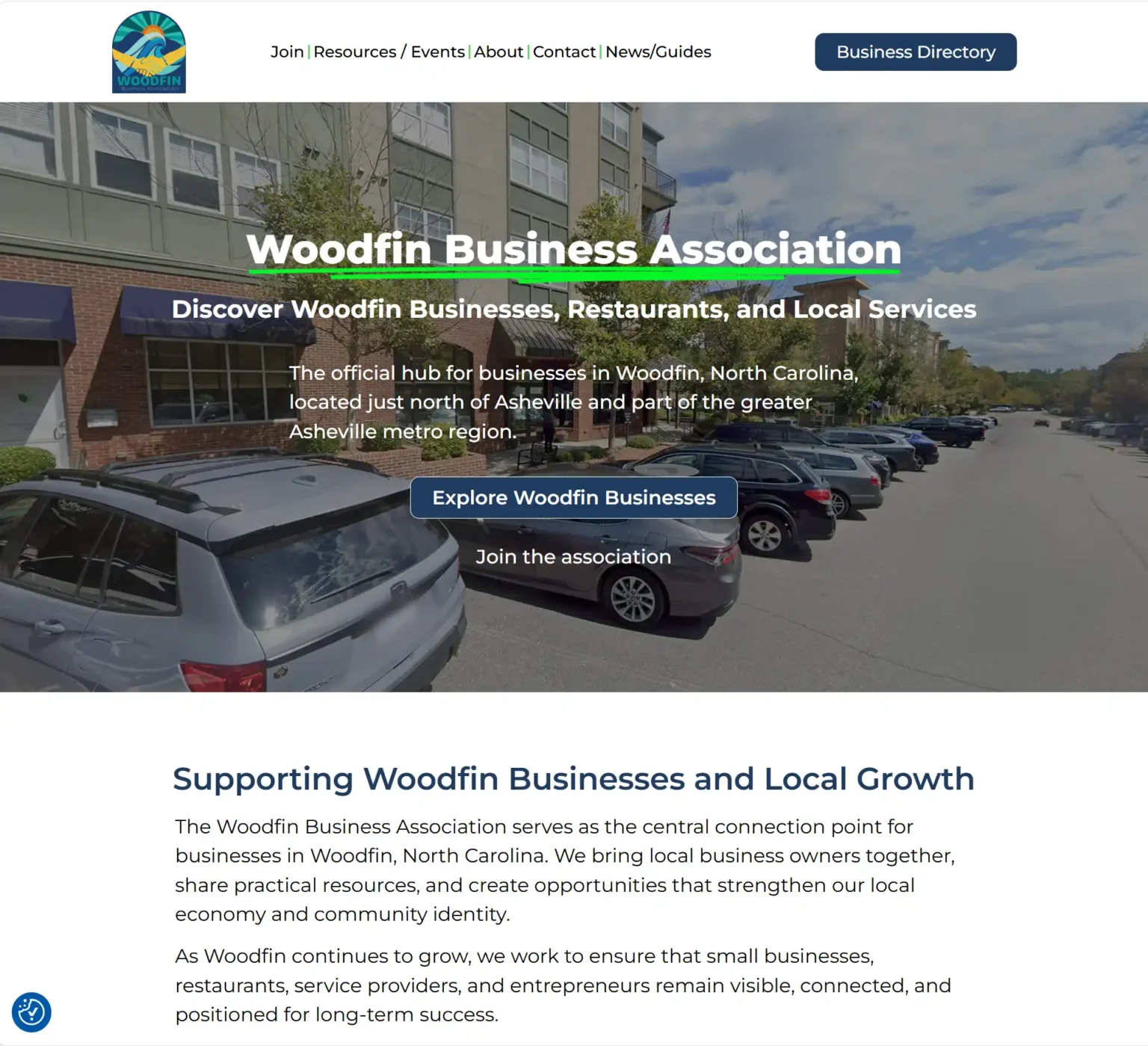 Woodfin Business Association Website